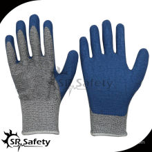 SRSAFETY blue rubber gloves latex cut resistant glove